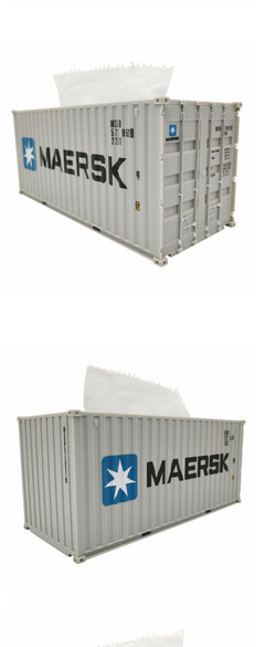 馬士基航運MAERSK 1:35集裝箱紙巾盒模型 航運集裝箱模型定制定做 來圖定制